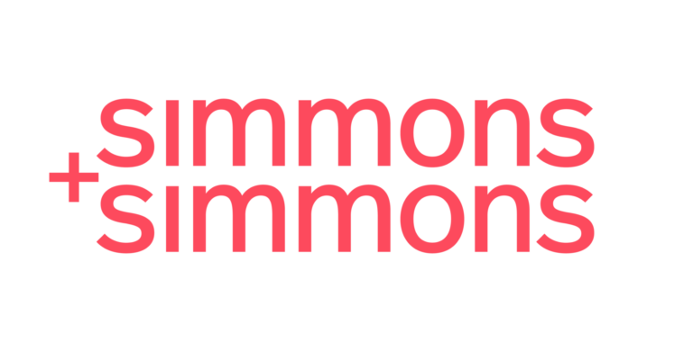 Simmons Wordmark Pantone Coral png